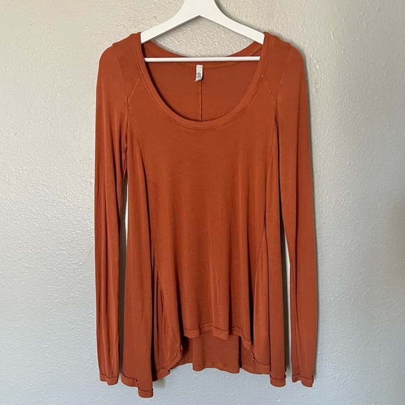 Free people January Long Sleeve Tunic Tee Sienna Size Small - Picture 2 of 9
